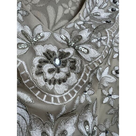 Sue Wong Nocturne Beaded Embroidered Cocktail Dress Sz. 4 - Picture 8 of 13